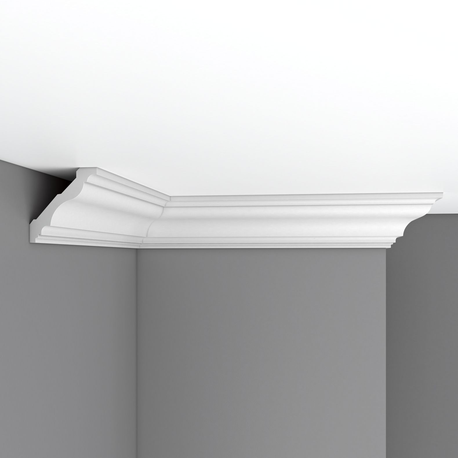 Плинтус потолочный гладкий Decomaster (Декомастер) 78х74х2400 мм 96684