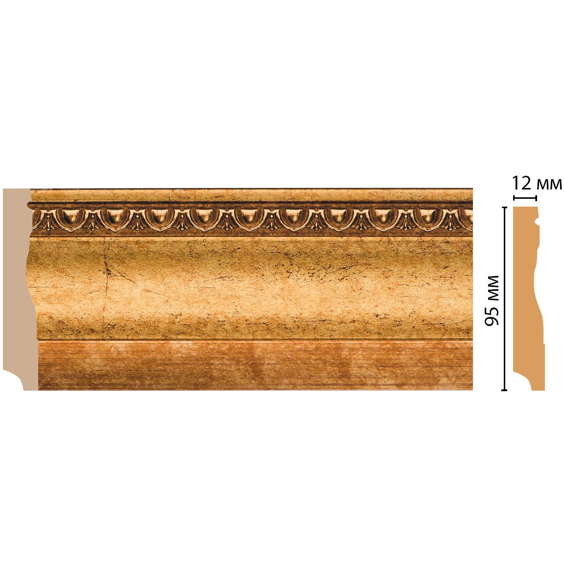 Плинтус напольный Decomaster (Декомастер) 95х12х2400 мм 153-58 ДМ