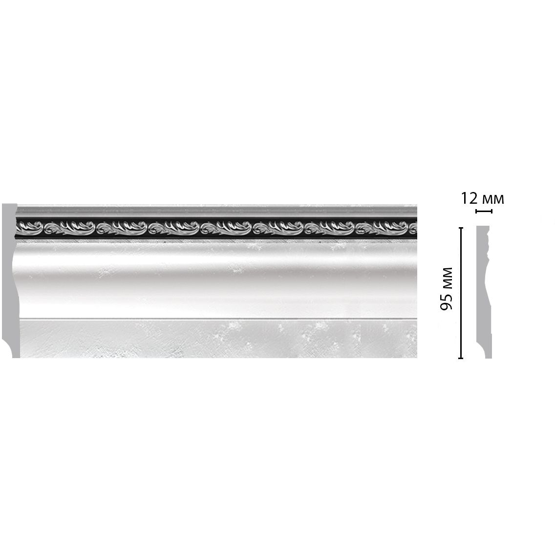 Плинтус напольный Decomaster (Декомастер) 95х12х2400 мм 153-63 ДМ