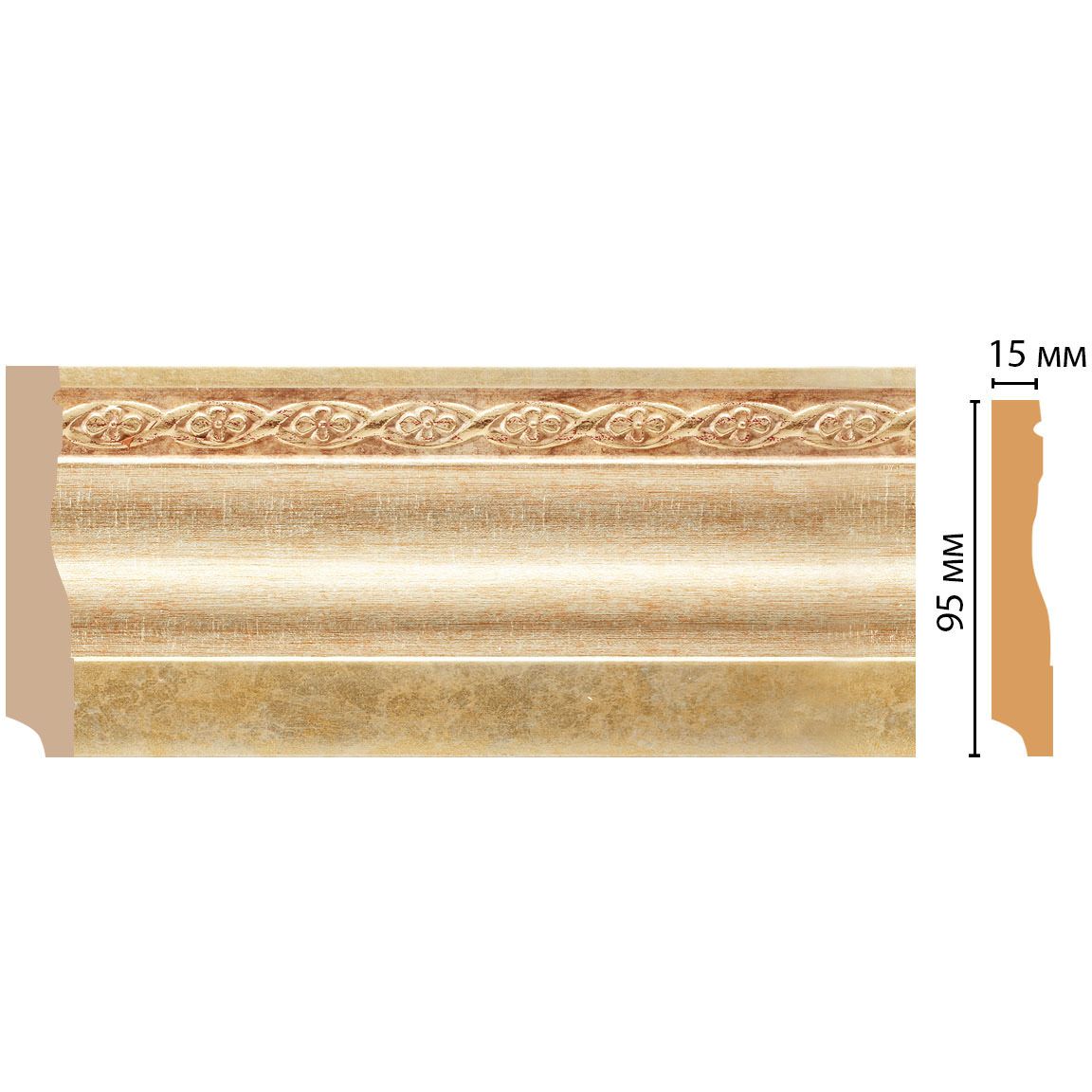 Плинтус напольный Decomaster (Декомастер) 95х12х2400 мм 153-933 ДМ