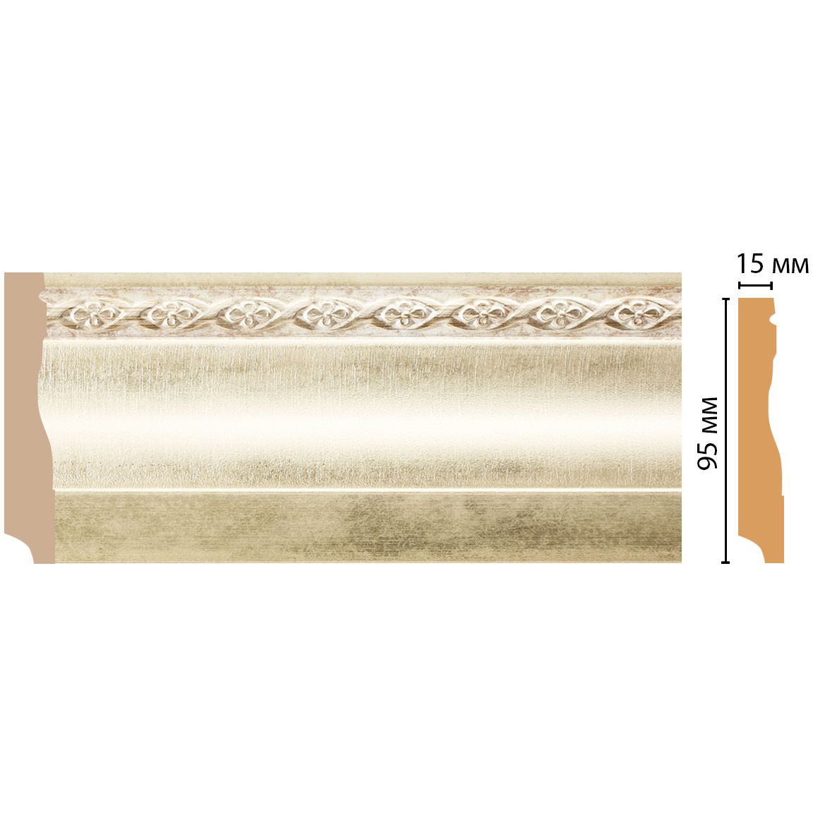 Плинтус напольный Decomaster (Декомастер) 95х12х2400 мм 153-937 ДМ