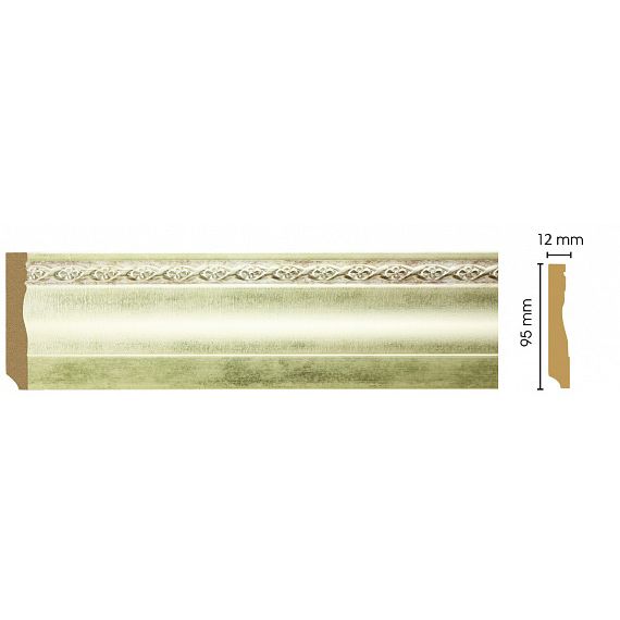 Плинтус напольный Decomaster (Декомастер) 95х12х2400 мм 153-937 ДМ