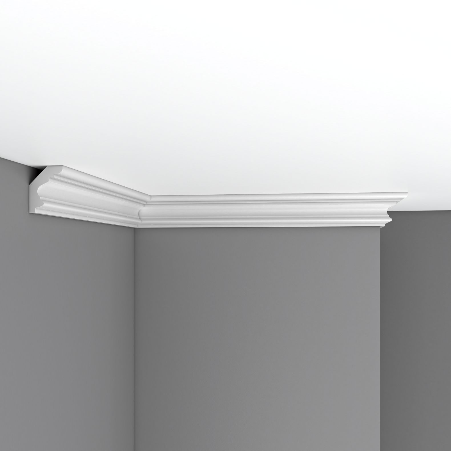 Плинтус потолочный гладкий Decomaster (Декомастер) 50х38х2400 мм 96686