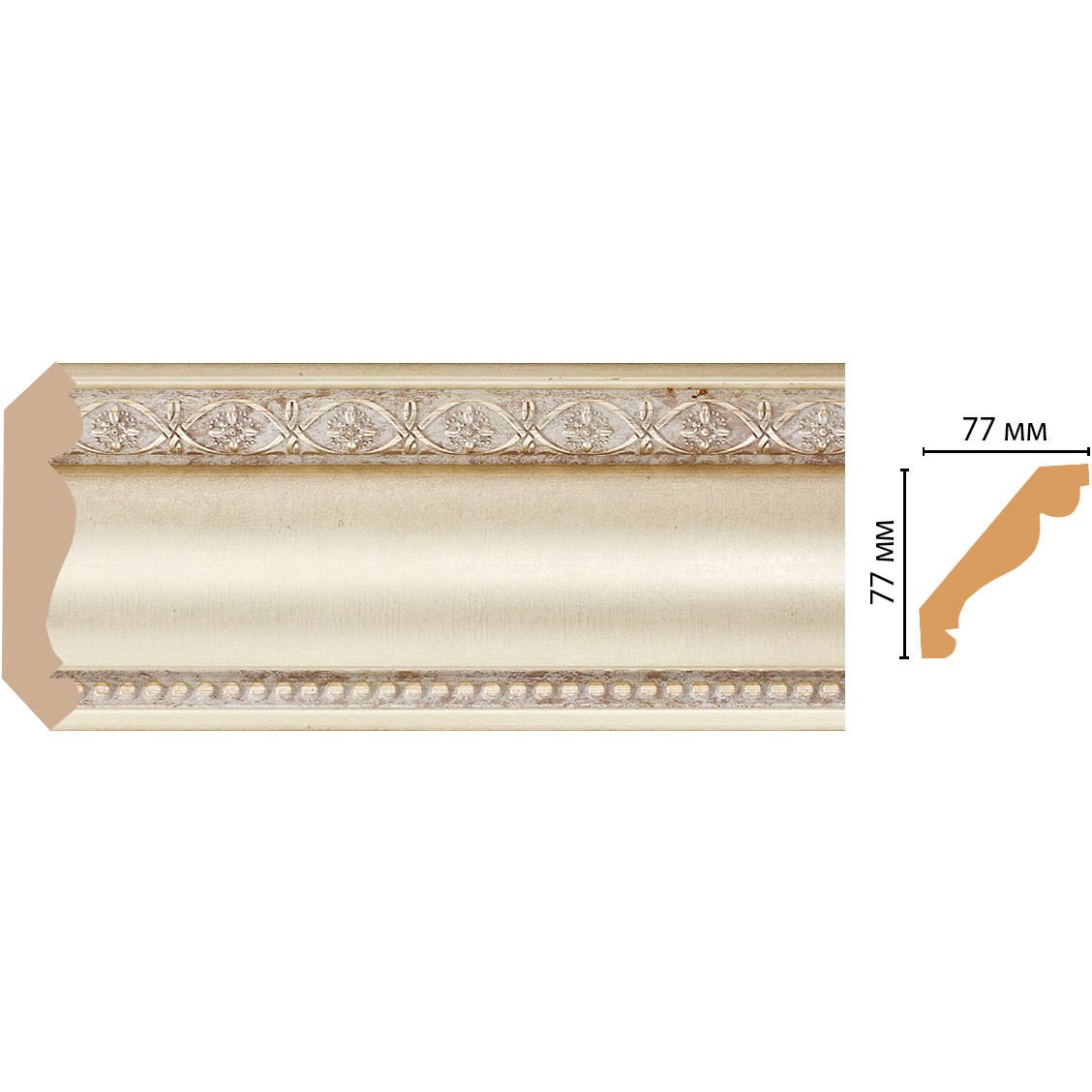 Плинтус потолочный Decomaster (Декомастер) 77х77х2400 мм 154-937 ДМ