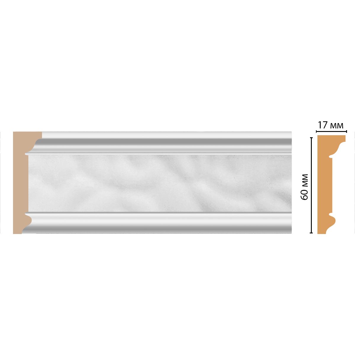 Плинтус потолочный Decomaster (Декомастер) 60х17х2400 мм D216-114 ДМ