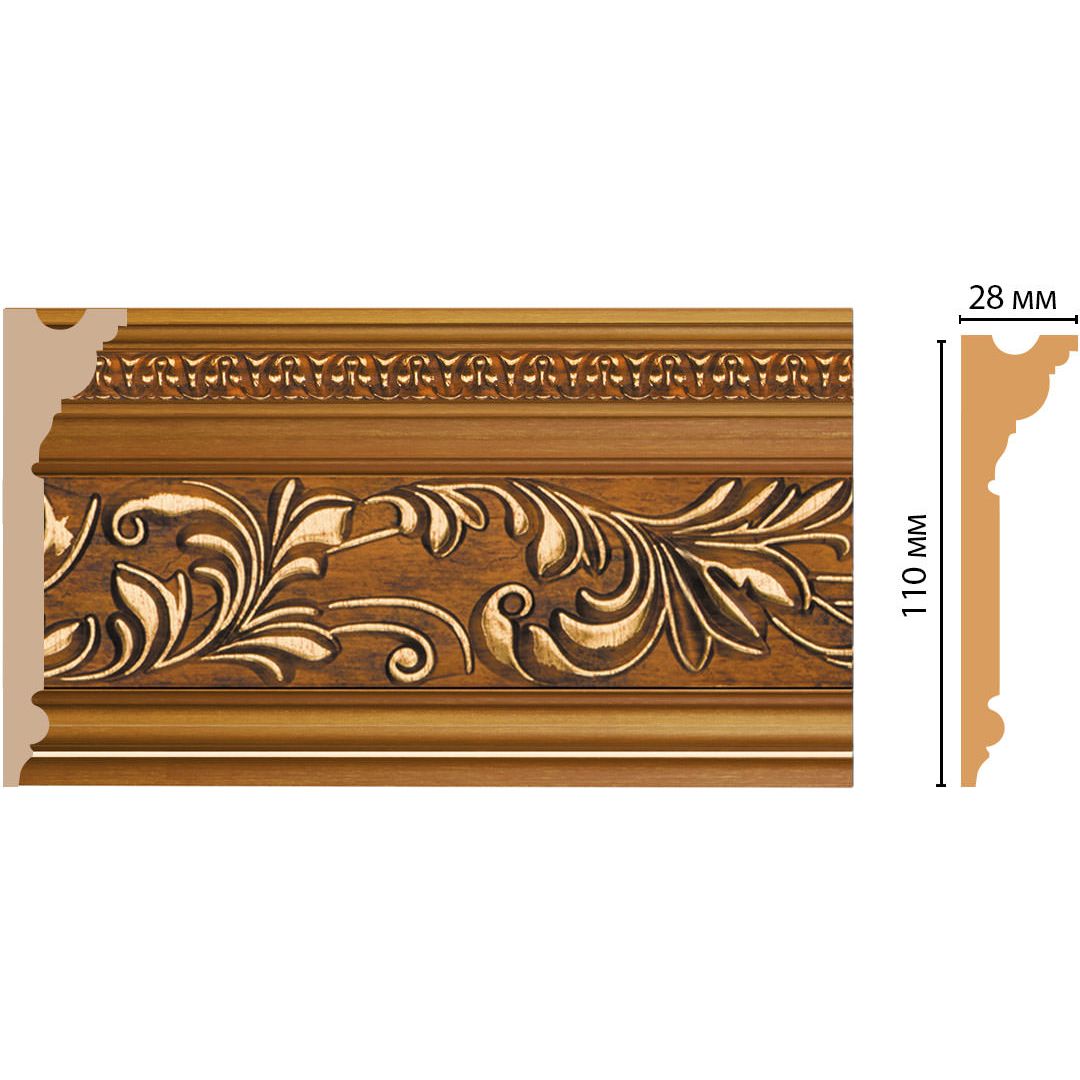 Плинтус потолочный Decomaster (Декомастер) 110х29х2400 мм D225-1223ДМ