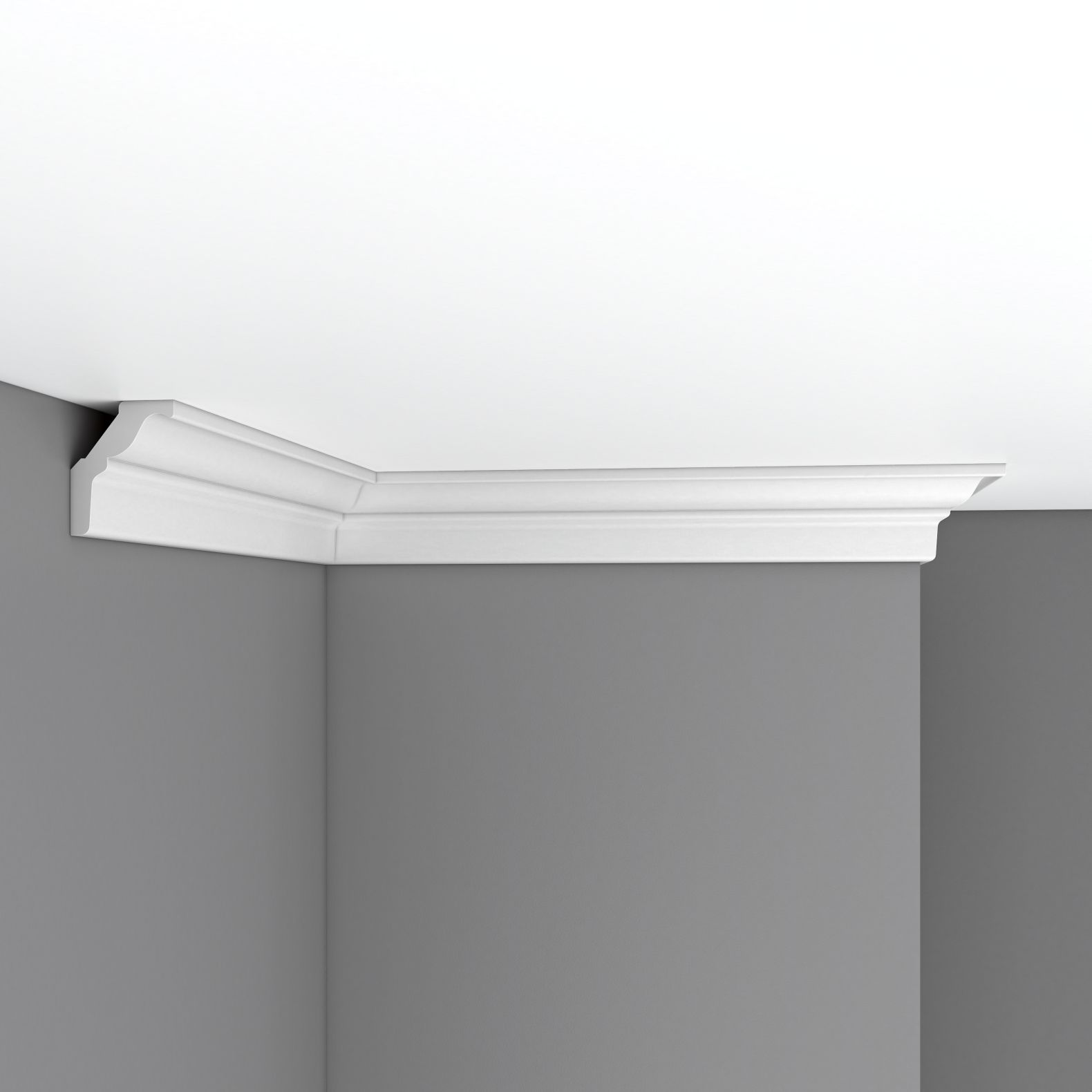 Плинтус потолочный гладкий Decomaster (Декомастер) гибкий 59х48х2400 мм DP-18F