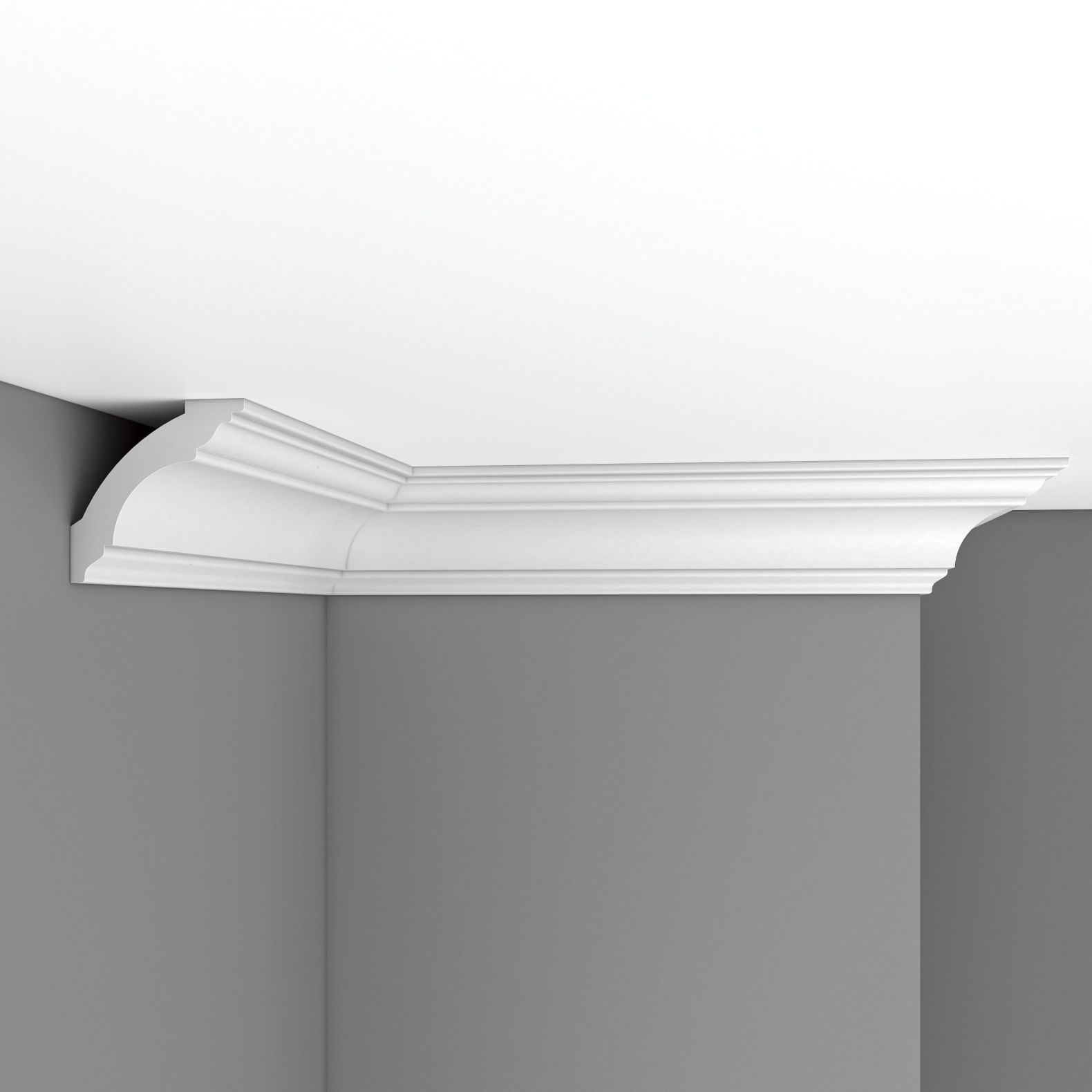 Плинтус потолочный гладкий Decomaster (Декомастер) гибкий 80х80х2400 мм DP-213F