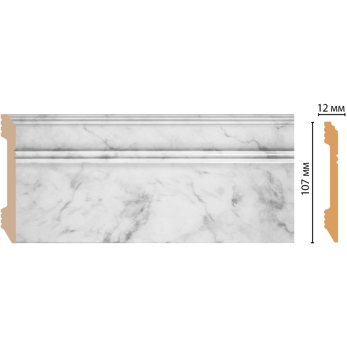 Плинтус напольный Decomaster (Декомастер) 107х12х2400 мм D105-79/18 ДМ