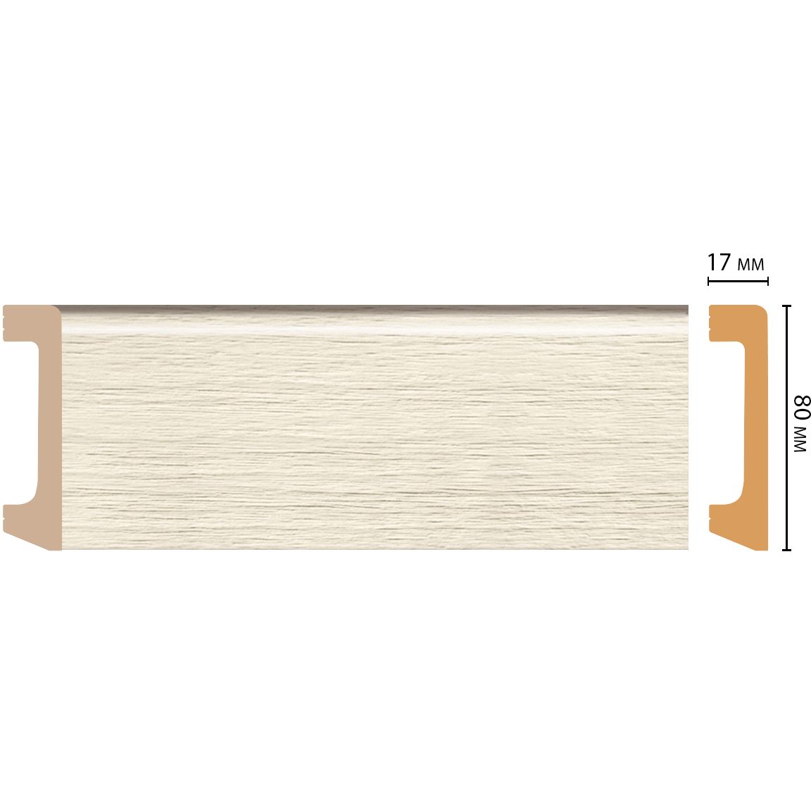 Плинтус Decomaster (Декомастер) 80х17х2400 мм D235-1070/20 ДМ