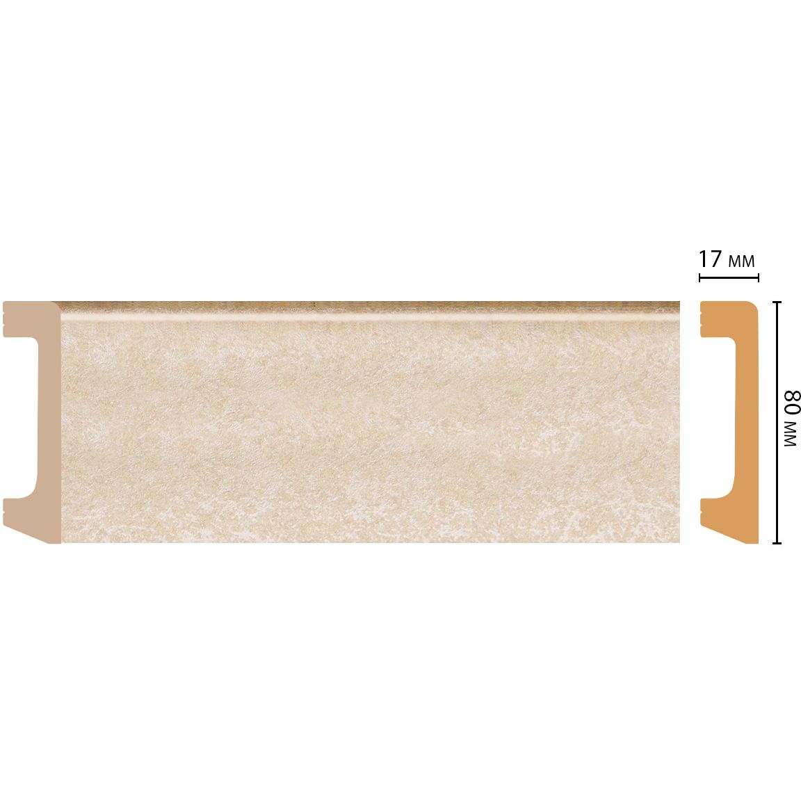 Плинтус Decomaster (Декомастер) 80х17х2400 мм D235-18D/20 ДМ