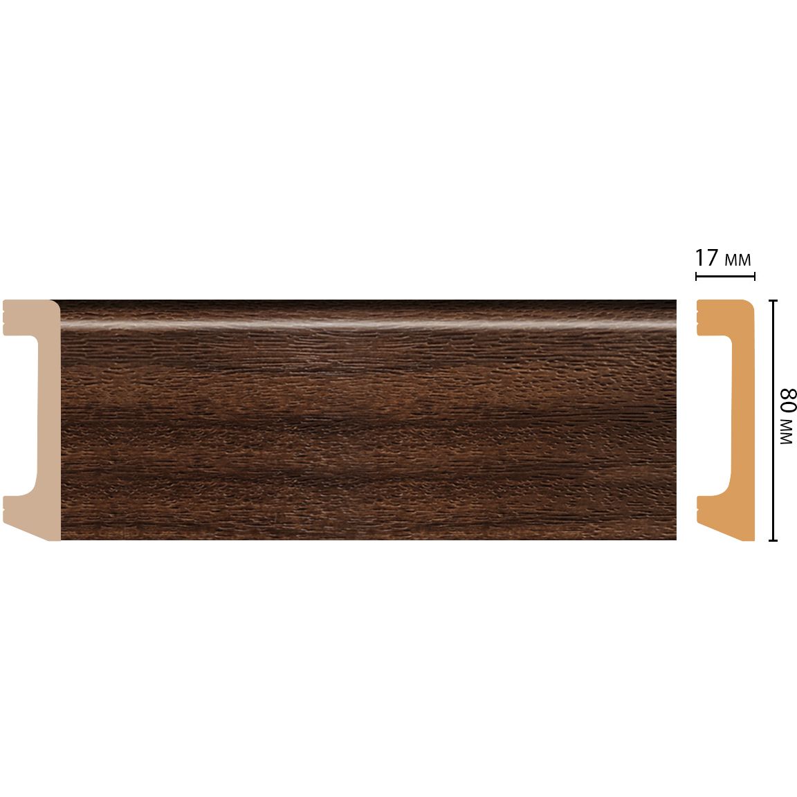 Плинтус Decomaster (Декомастер) 80х17х2400 мм D235-438/20 ДМ