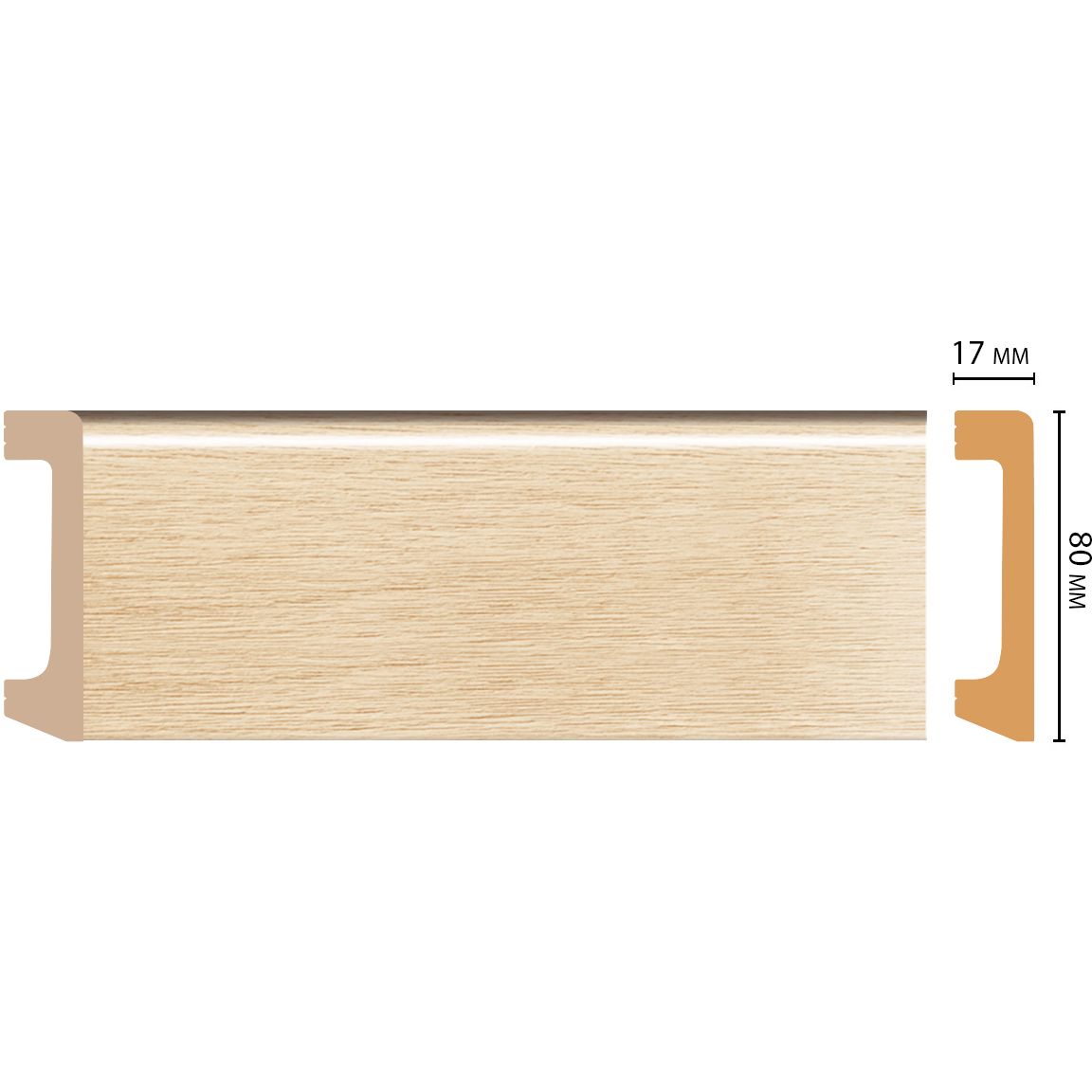 Плинтус Decomaster (Декомастер) 80х17х2400 мм D235-71/20 ДМ