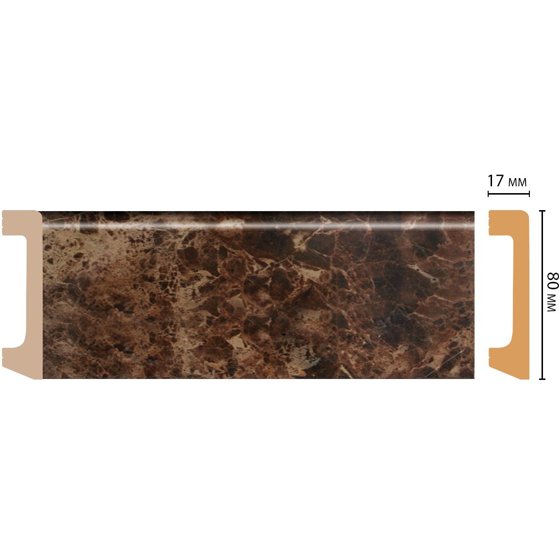 Плинтус Decomaster (Декомастер) 80х17х2400 мм D235-713/20 ДМ