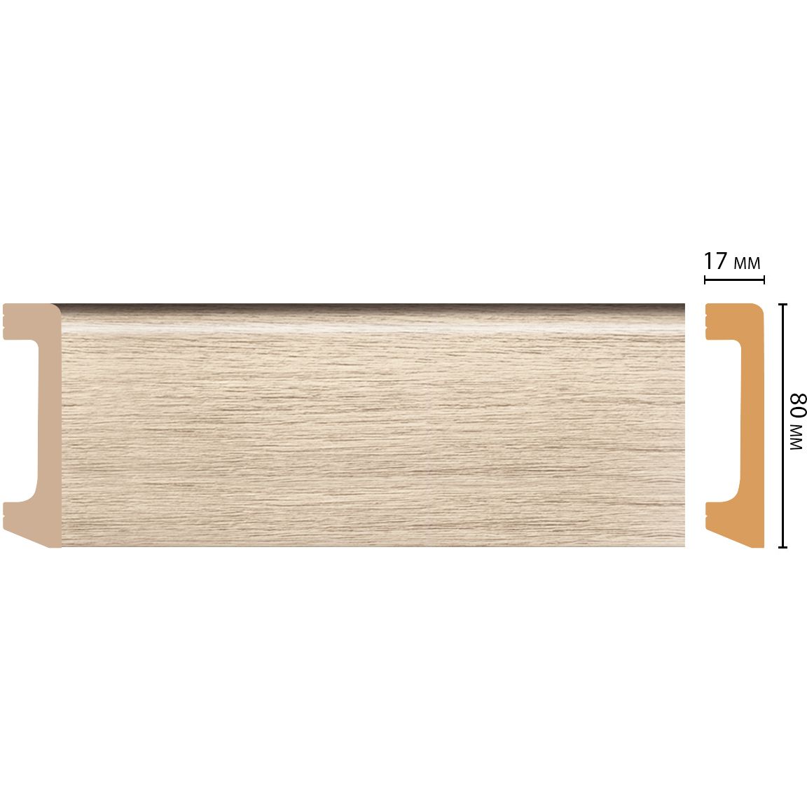 Плинтус Decomaster (Декомастер) 80х17х2400 мм D235-72/20 ДМ