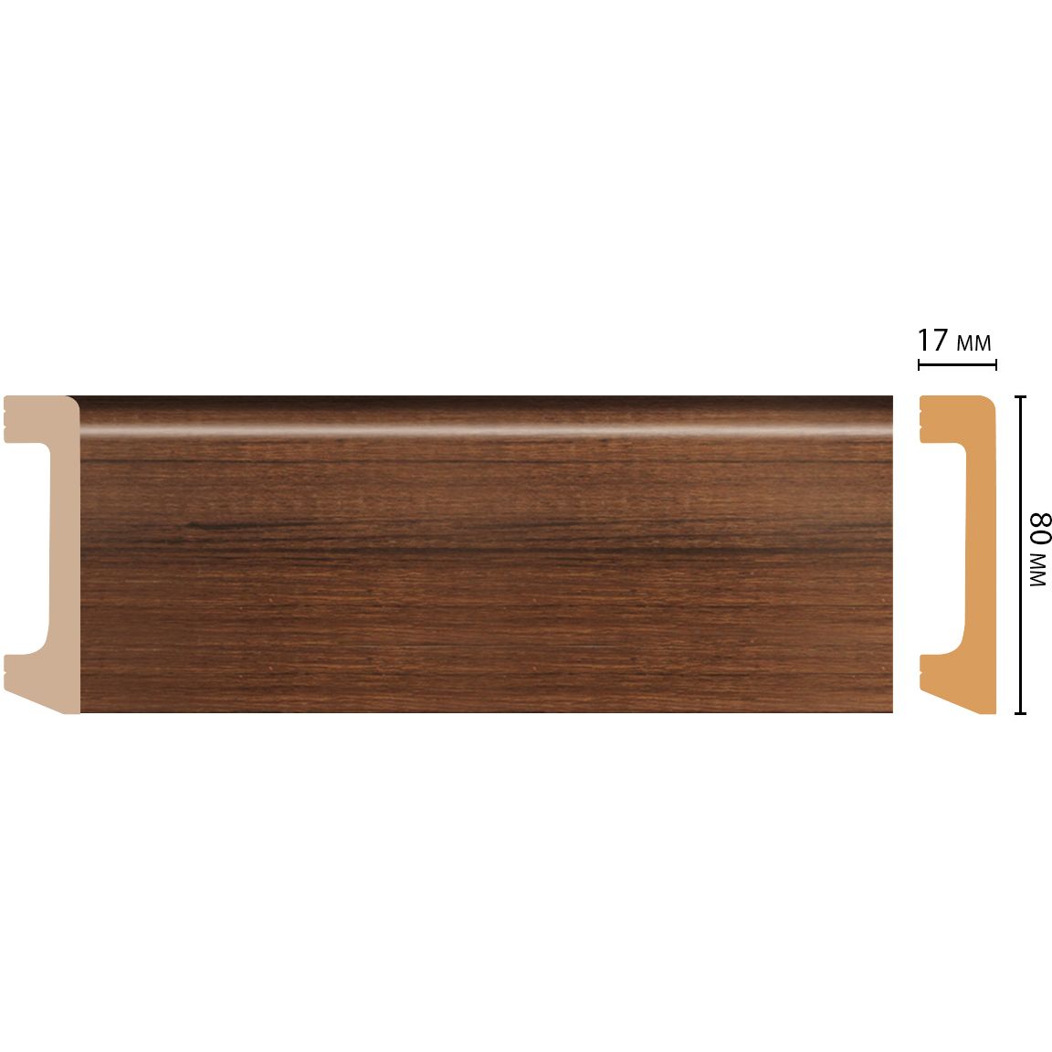 Плинтус Decomaster (Декомастер) 80х17х2400 мм D235-74/20 ДМ