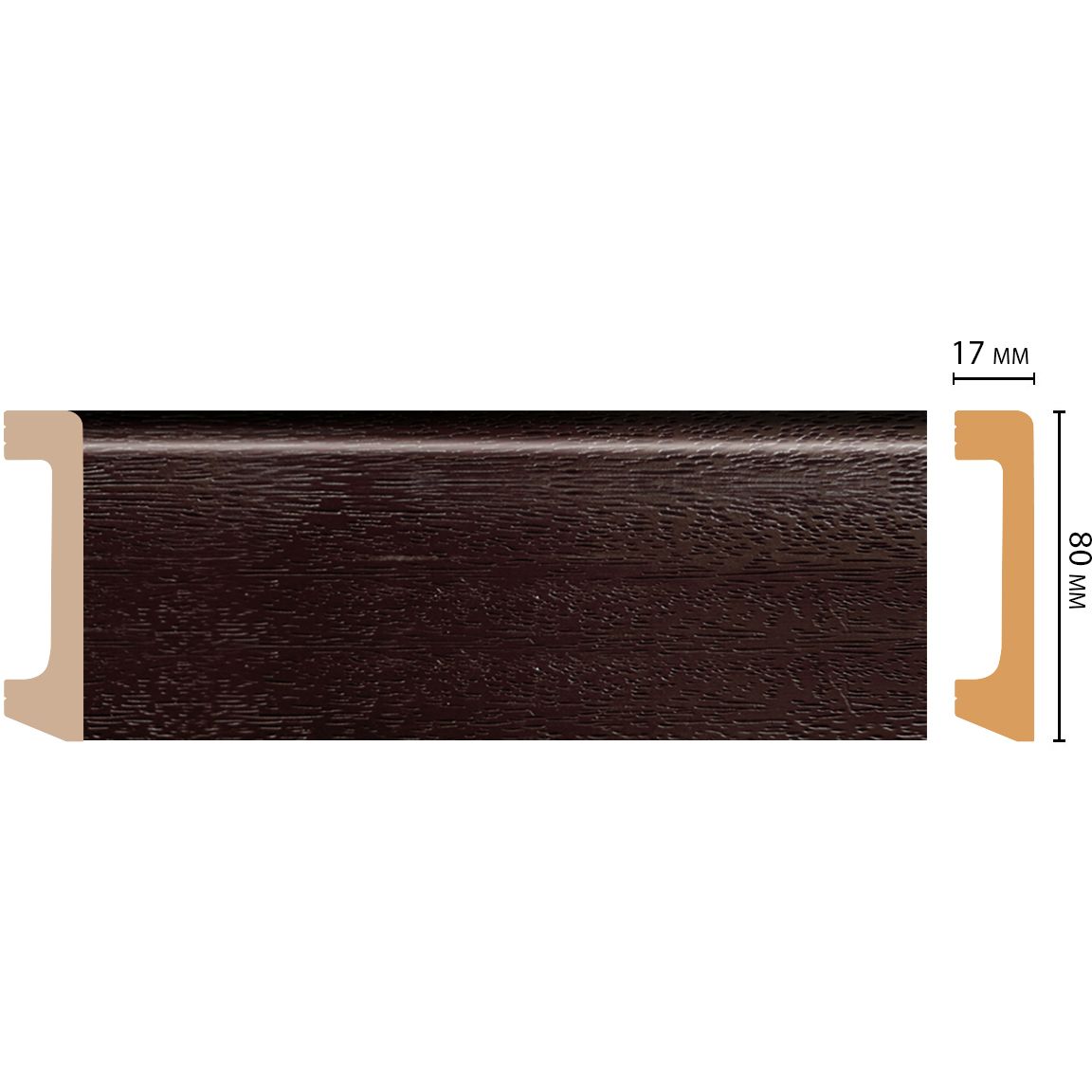 Плинтус Decomaster (Декомастер) 80х17х2400 мм D235-433ДМ