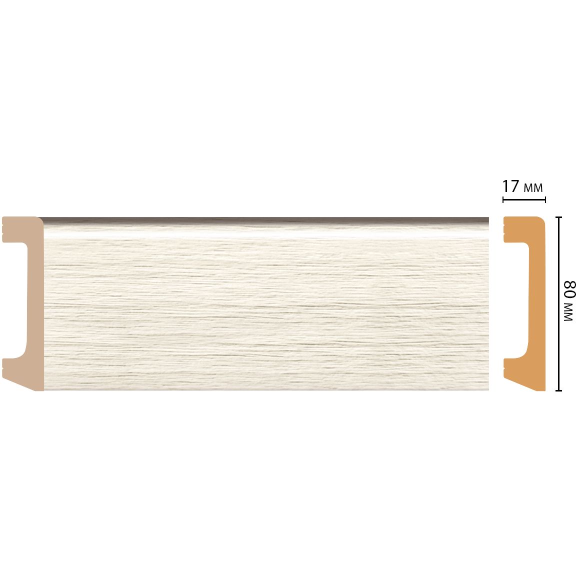 Плинтус Decomaster (Декомастер) 80х17х2400 мм D235-70ДМ