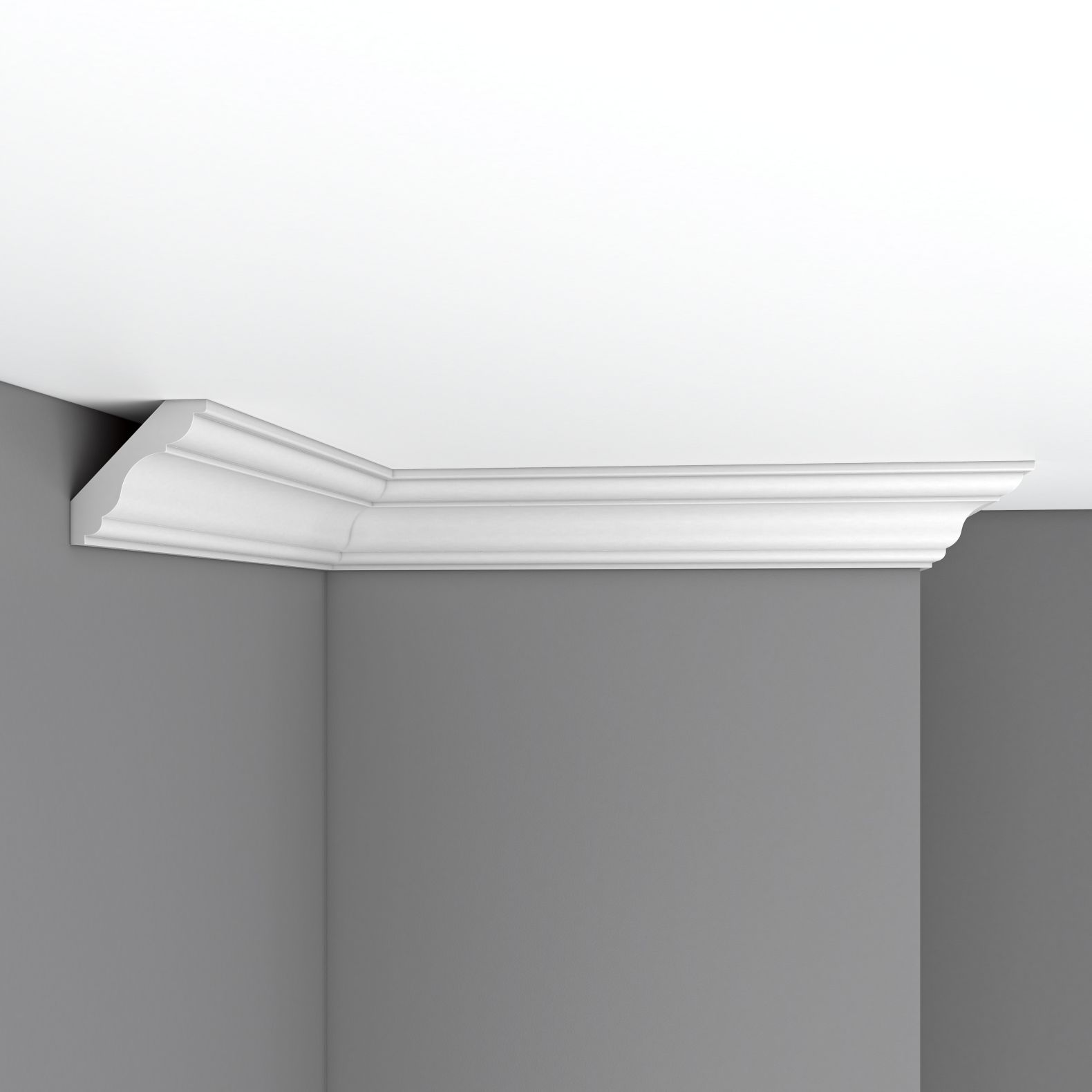 Плинтус потолочный гладкий Decomaster (Декомастер) 60х62х2400 мм DP-337