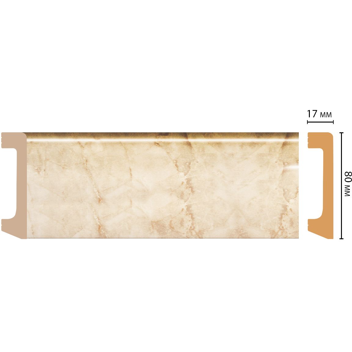 Плинтус Decomaster (Декомастер) 80х17х2400 мм D235-80 ДМ