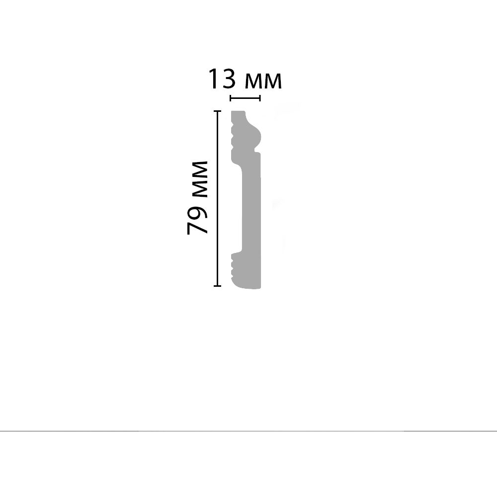 Плинтус напольный Decomaster (Декомастер) 79х13х2400 мм D005-1632G ДМ