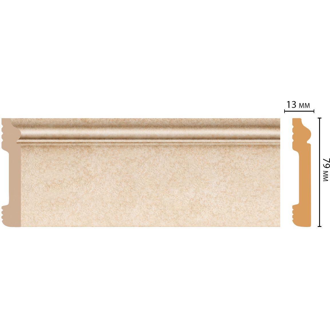 Плинтус напольный Decomaster (Декомастер) 79х13х2400 мм D005-18DДМ