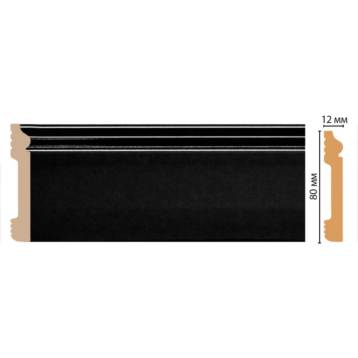 Плинтус напольный Decomaster (Декомастер) 79х13х2400 мм D005-195ДМ