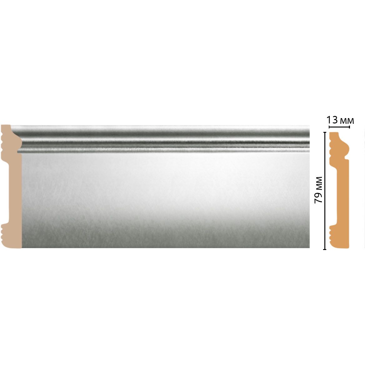 Плинтус напольный Decomaster (Декомастер) 79х13х2400 мм D005-375ДМ