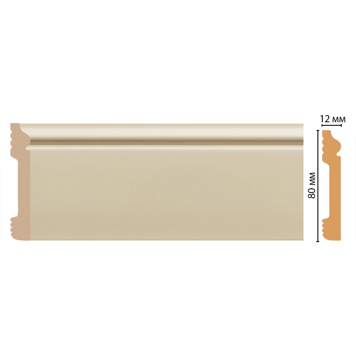 Плинтус напольный Decomaster (Декомастер) 79х13х2400 мм D005-61ДМ