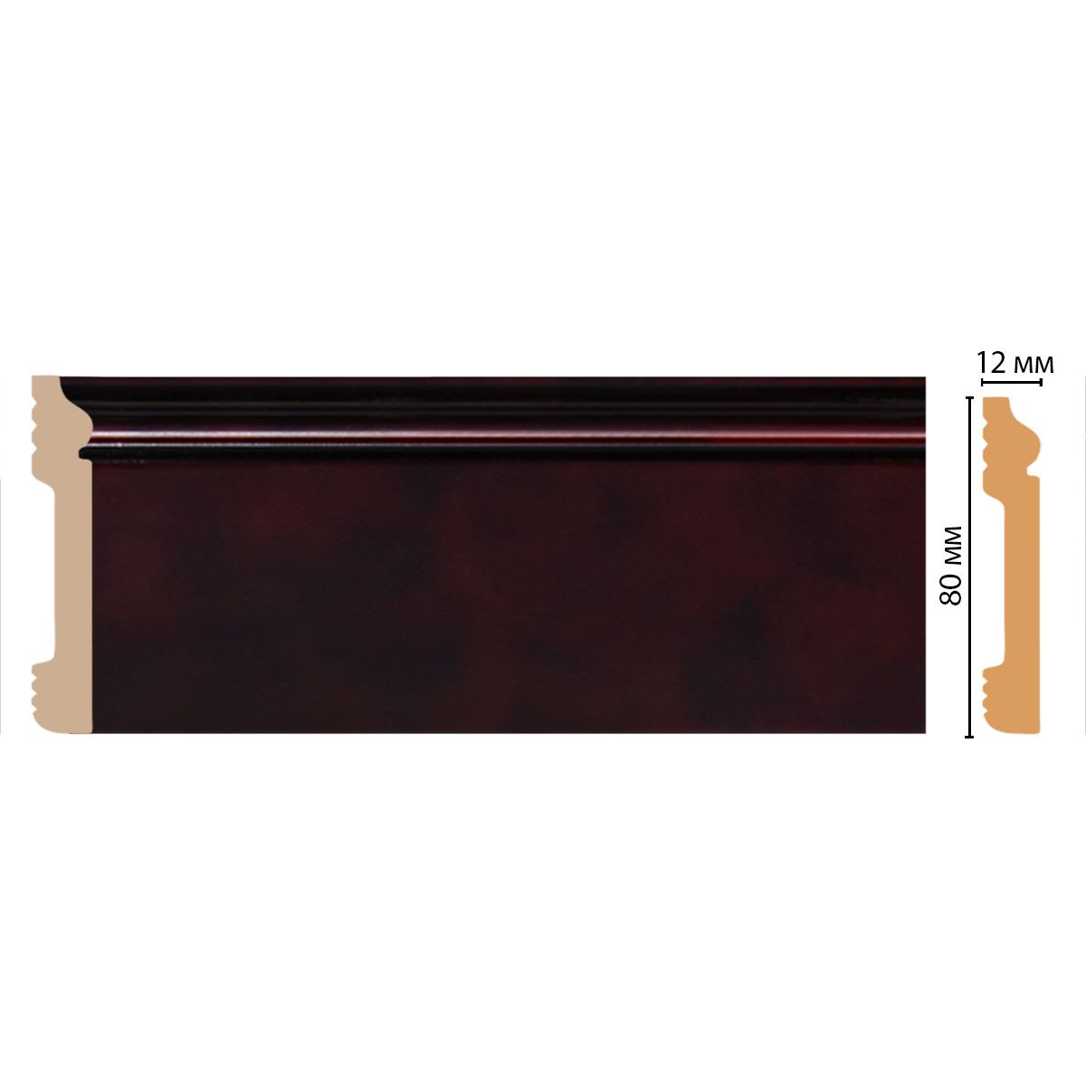 Плинтус напольный Decomaster (Декомастер) 79х13х2400 мм D005-62ДМ