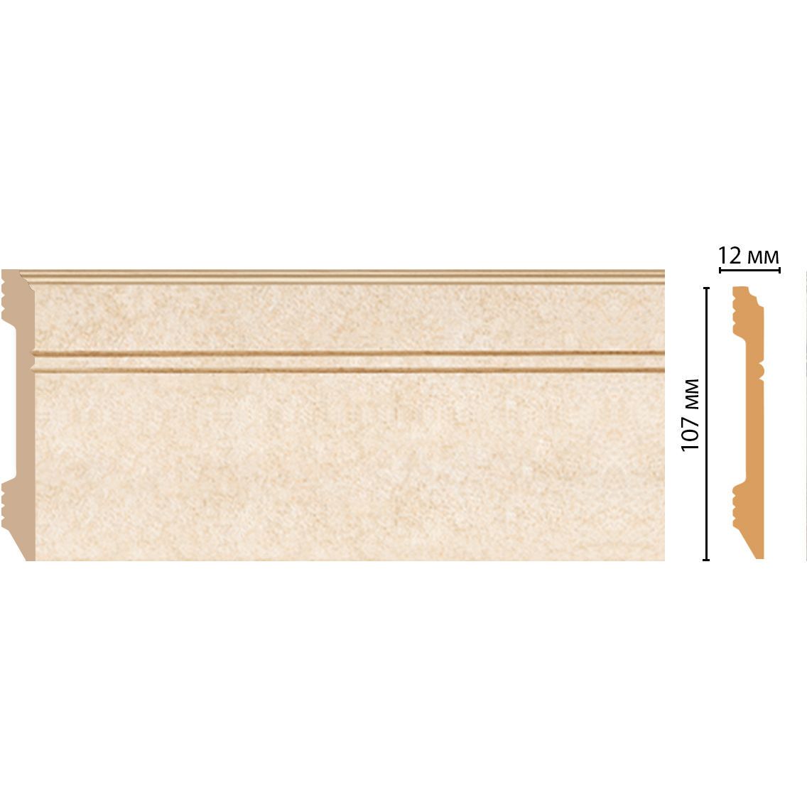 Плинтус напольный Decomaster (Декомастер) 107х12х2400 мм D105-18DДМ