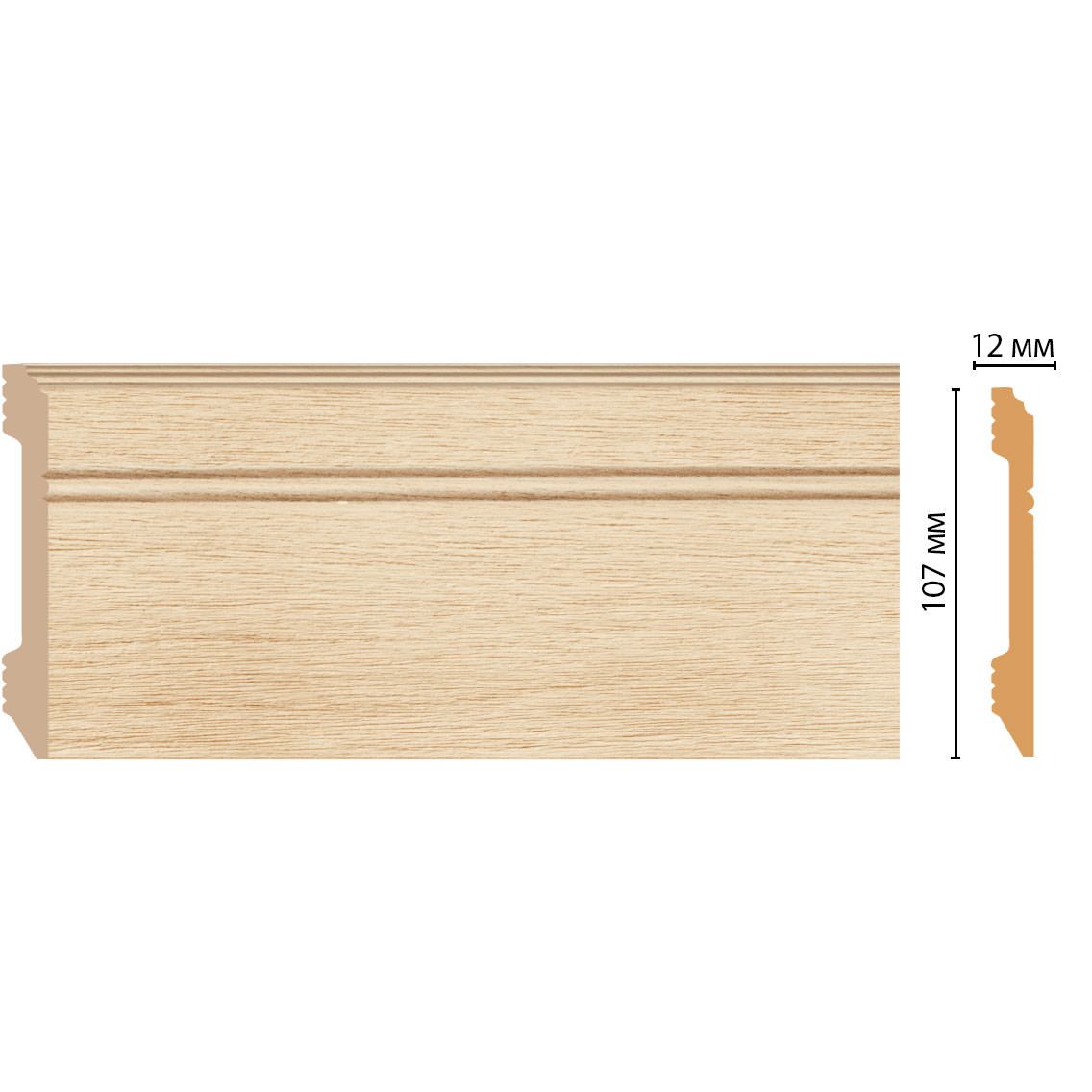 Плинтус напольный Decomaster (Декомастер) 107х12х2400 мм D105-71ДМ
