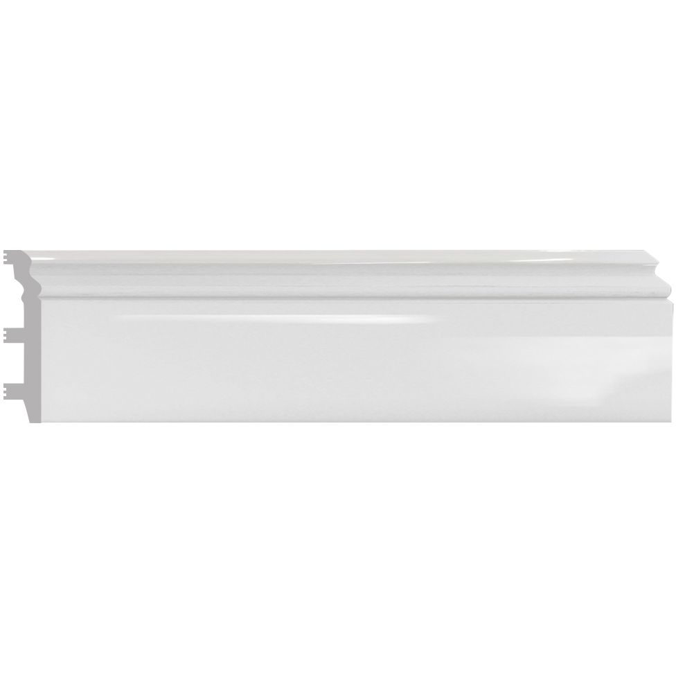 Плинтус напольный Decomaster (Декомастер) 100х22х2400 мм белый глянец D232-114ДМ