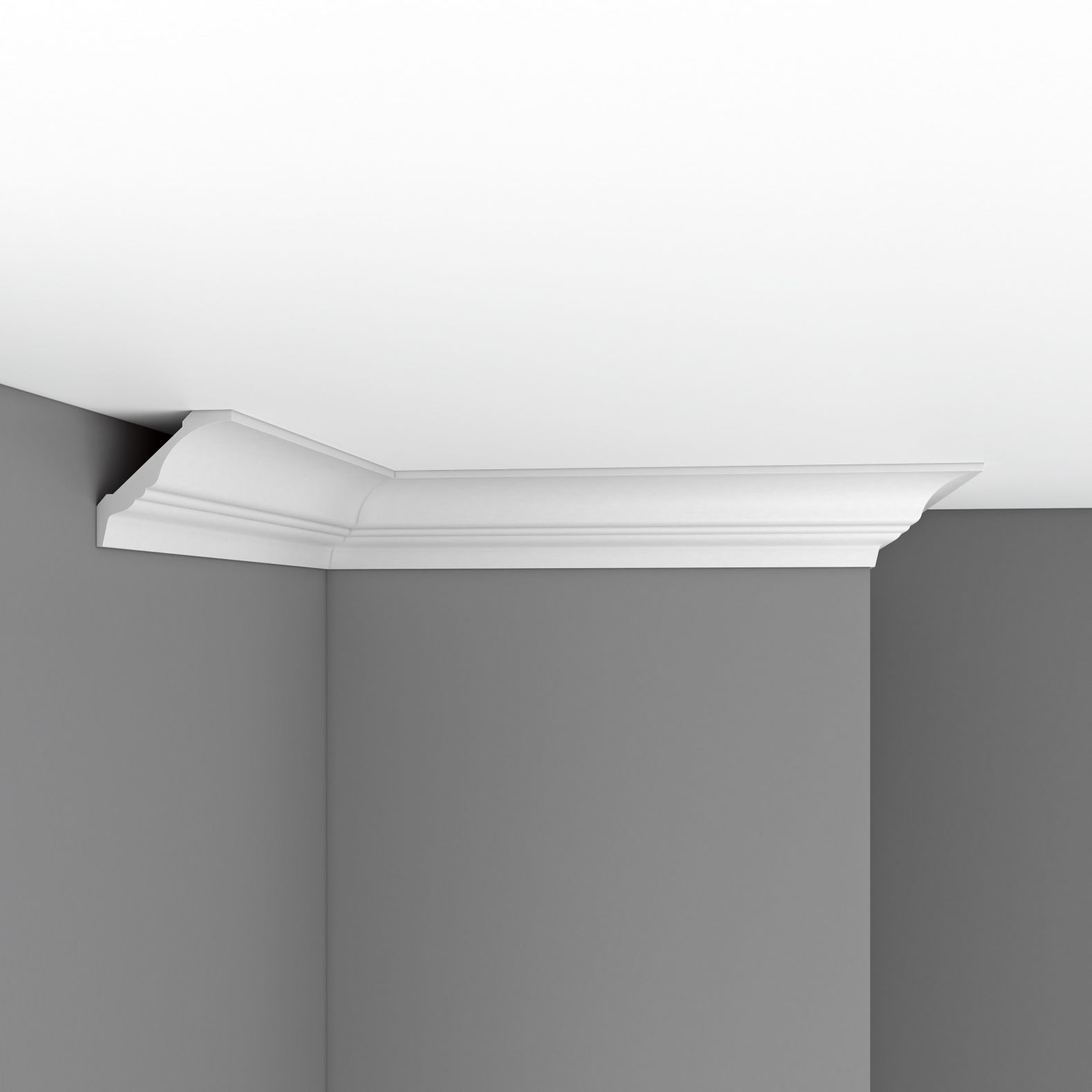 Плинтус потолочный гладкий Decomaster (Декомастер) 100х105х2400 мм DP-366