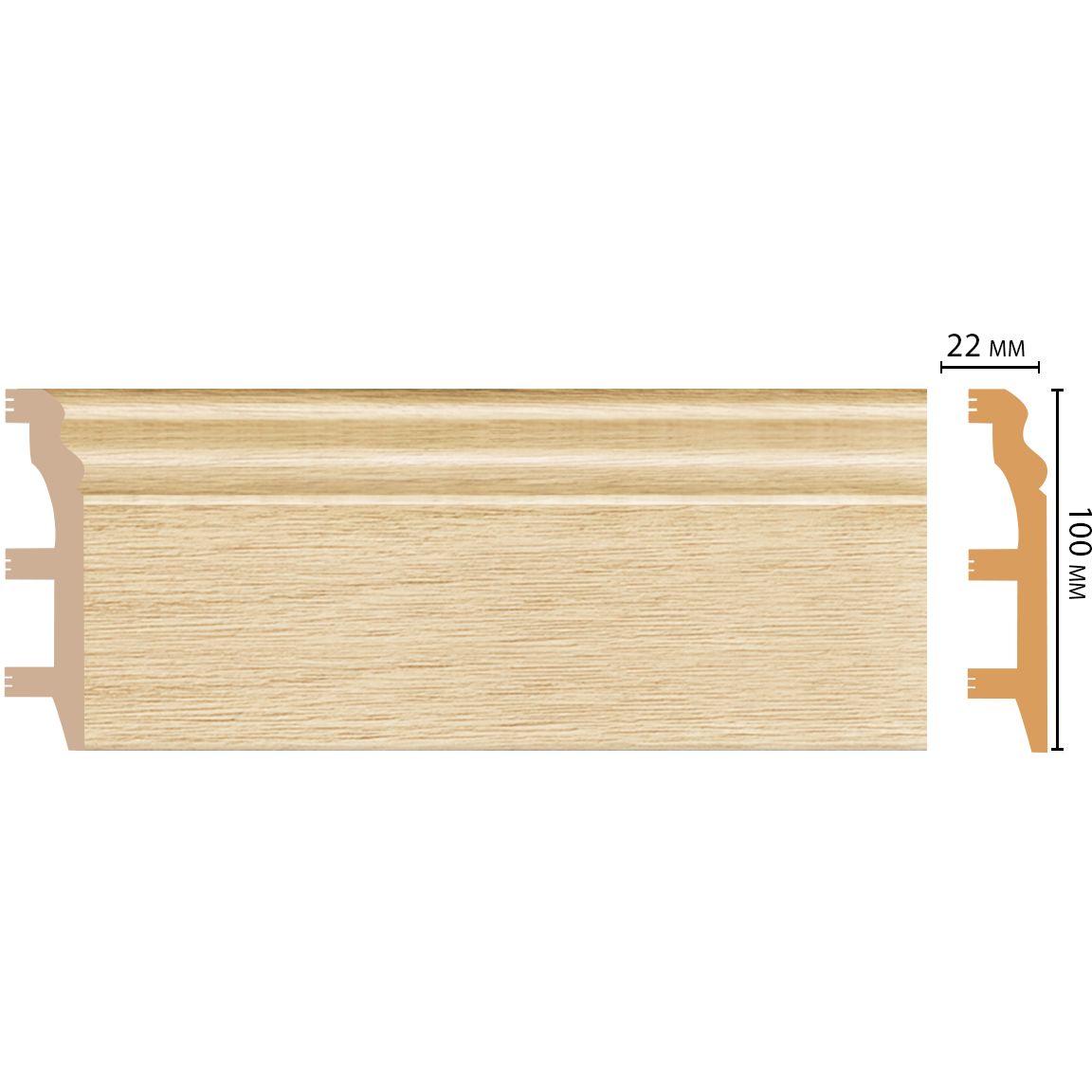 Плинтус напольный Decomaster (Декомастер) 100х22х2400 мм D232-71ДМ