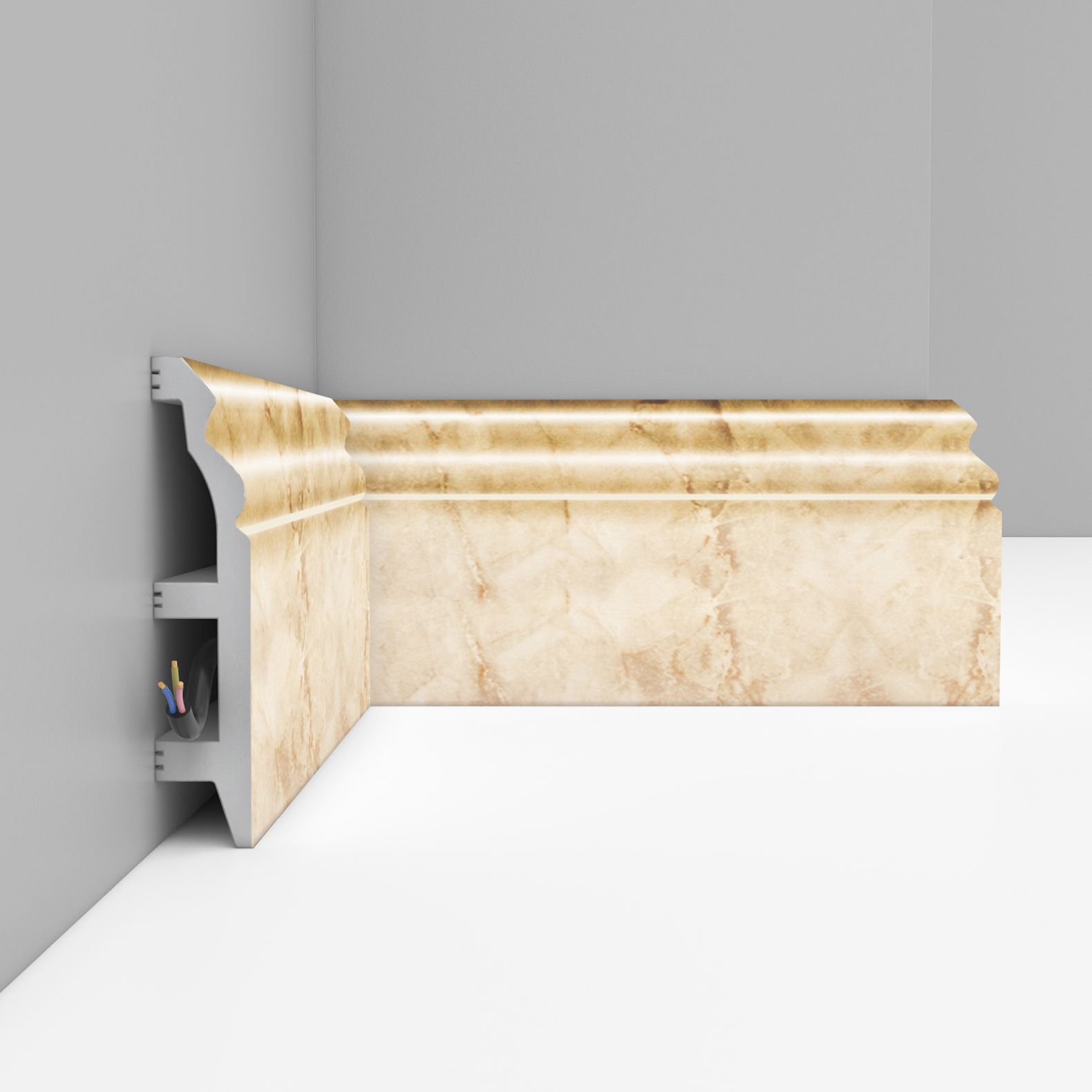 Плинтус напольный Decomaster (Декомастер) 100х22х2400 мм D232-80ДМ