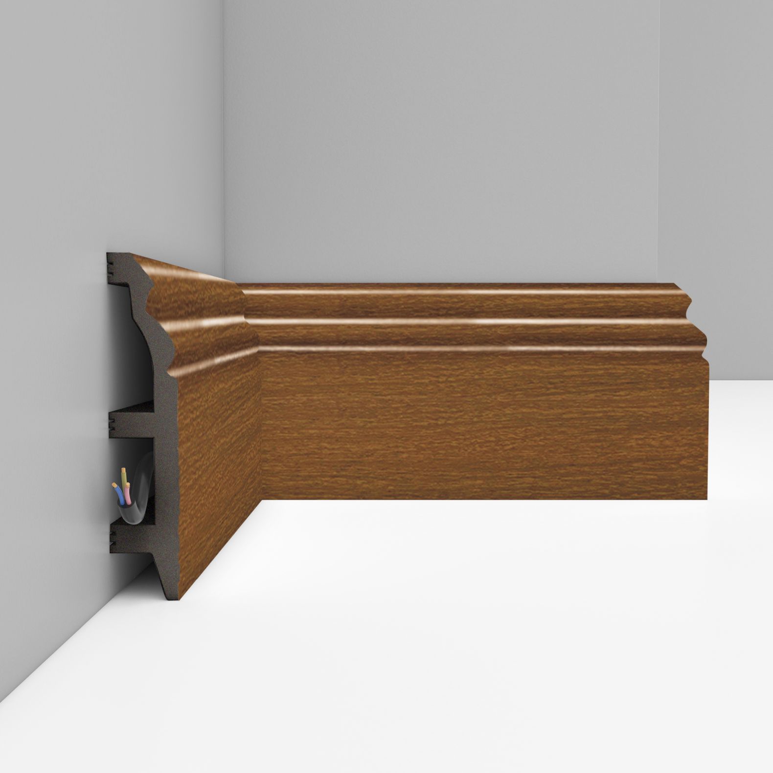 Плинтус напольный Decomaster (Декомастер) 100х22х2400 мм D232-85ДМ