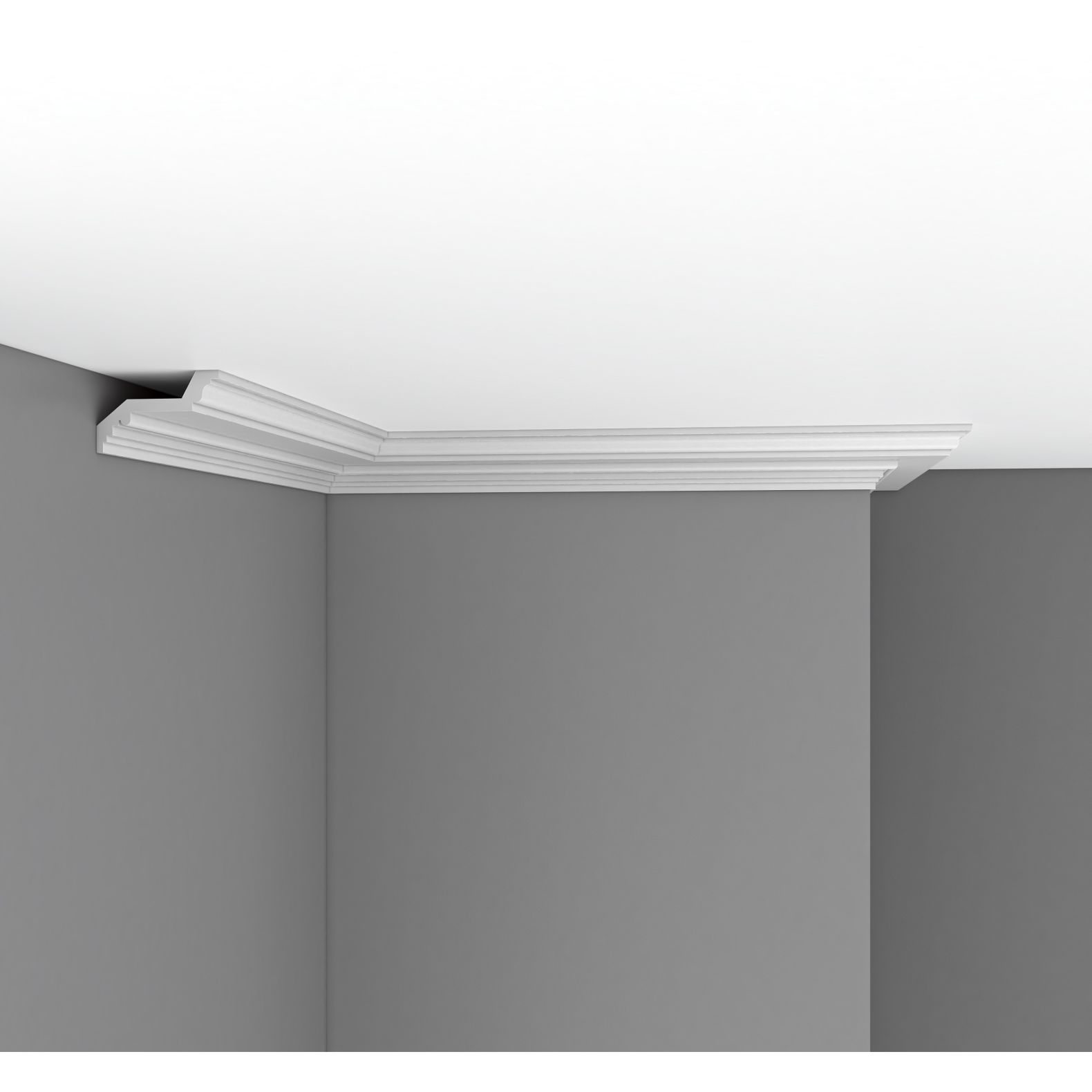 Плинтус потолочный гладкий Decomaster (Декомастер) 60х95х2400 мм DP-374