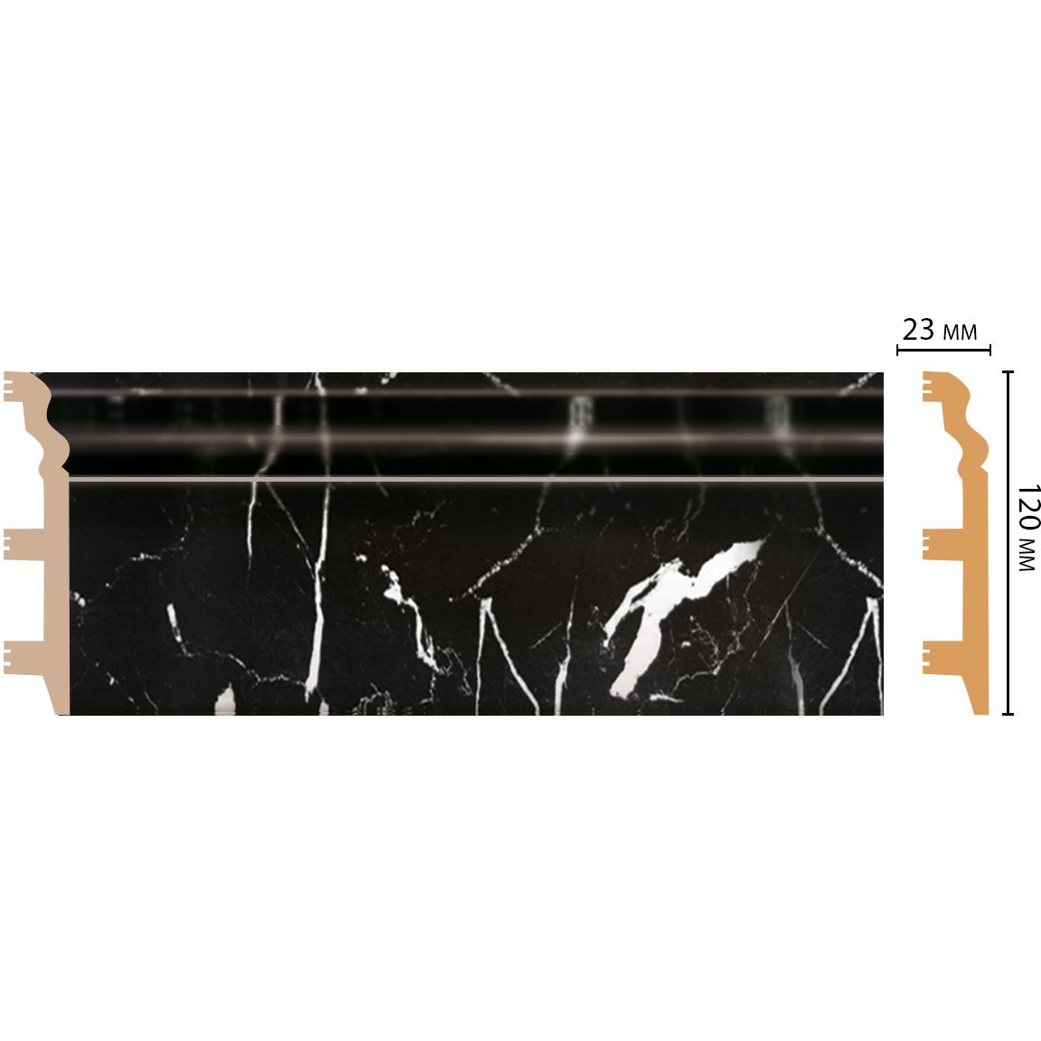 Плинтус напольный Decomaster (Декомастер) 120х23х2400 мм D233-78ДМ