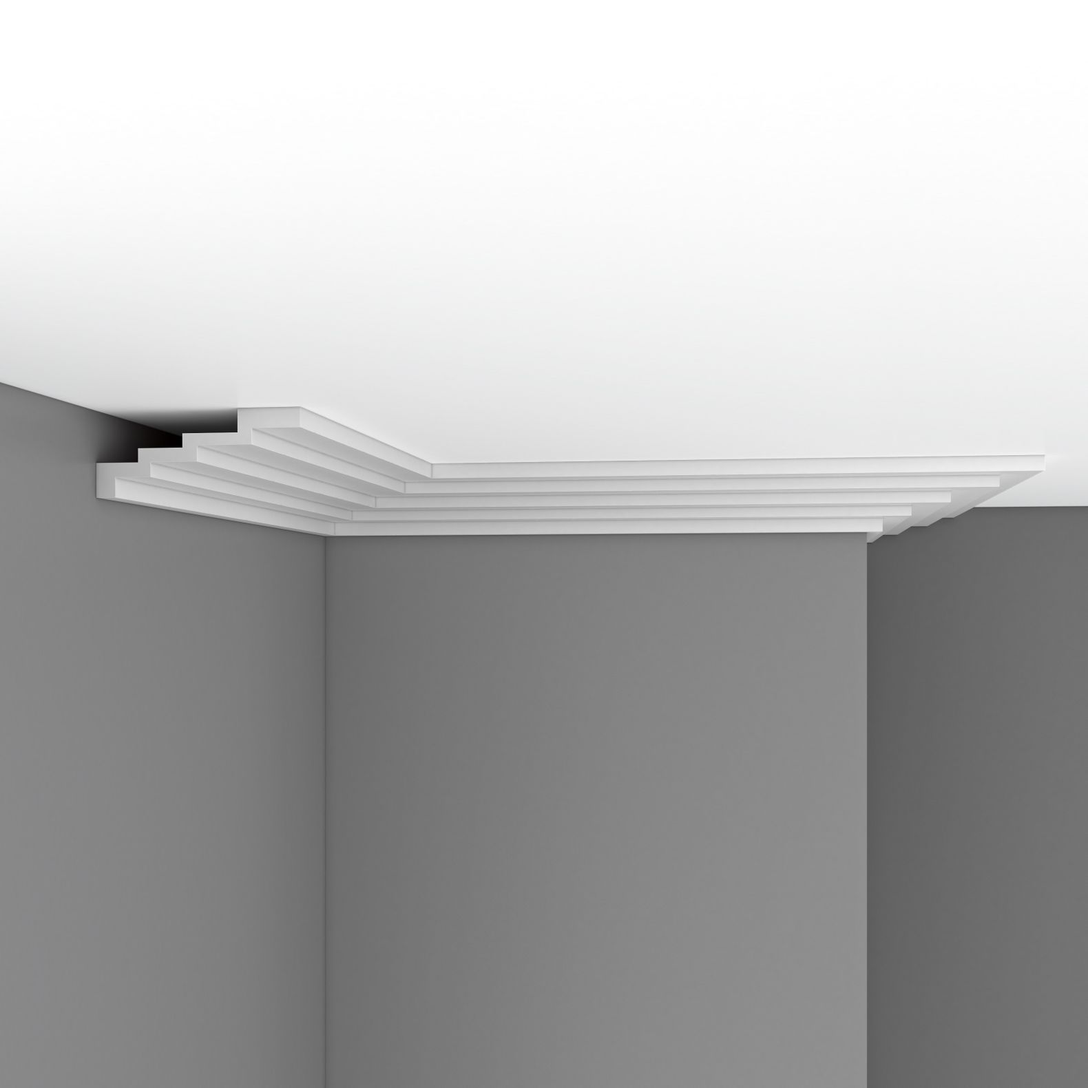Плинтус потолочный гладкий Decomaster (Декомастер) 65х158х2400 мм DP-375