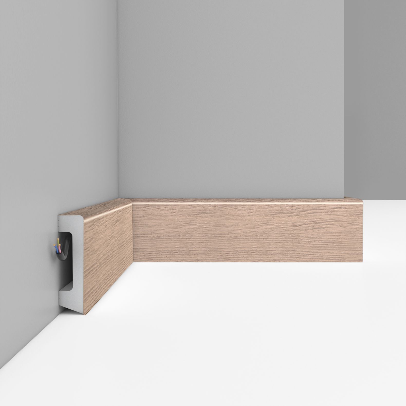 Плинтус напольный Decomaster (Декомастер) 58х16х2400 мм D234-83ДМ