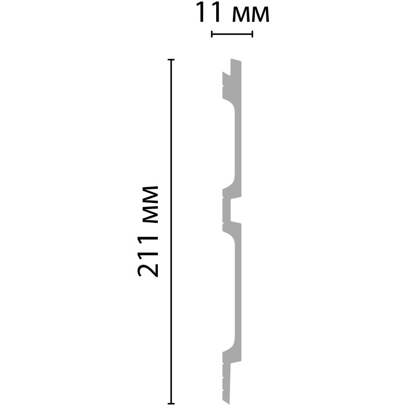 Декоративная панель Decomaster (Декомастер) 210х12х2900 мм D325 ДМ