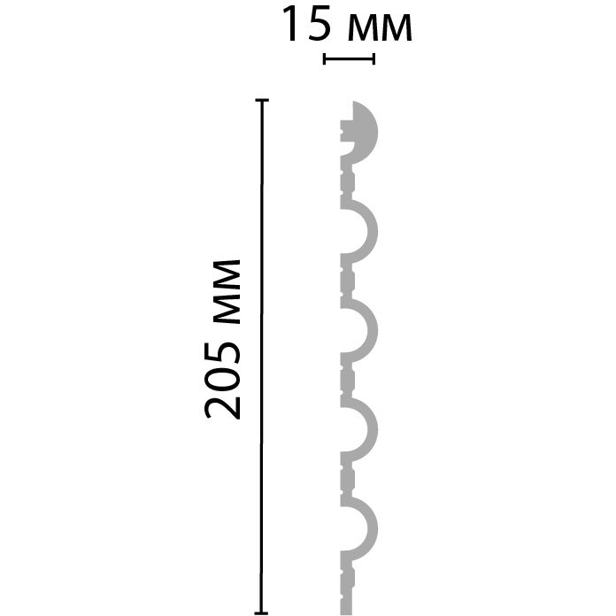 Декоративная панель Decomaster (Декомастер) 205х15х2900 мм D327 ДМ