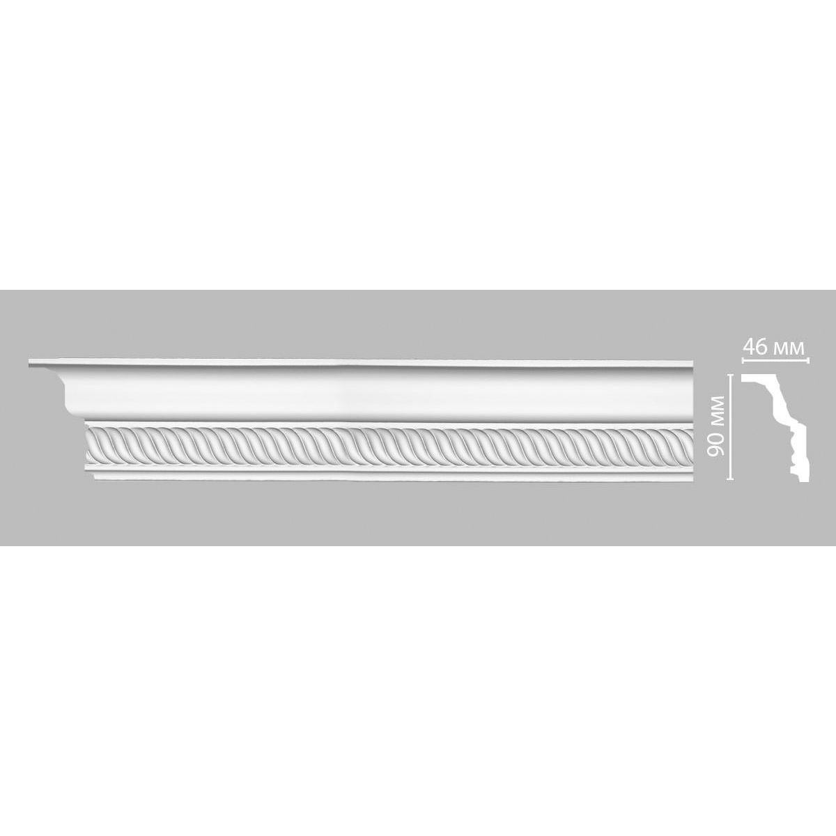 Плинтус потолочный с рисунком Decomaster (Декомастер) 90х46х2400 мм 95088