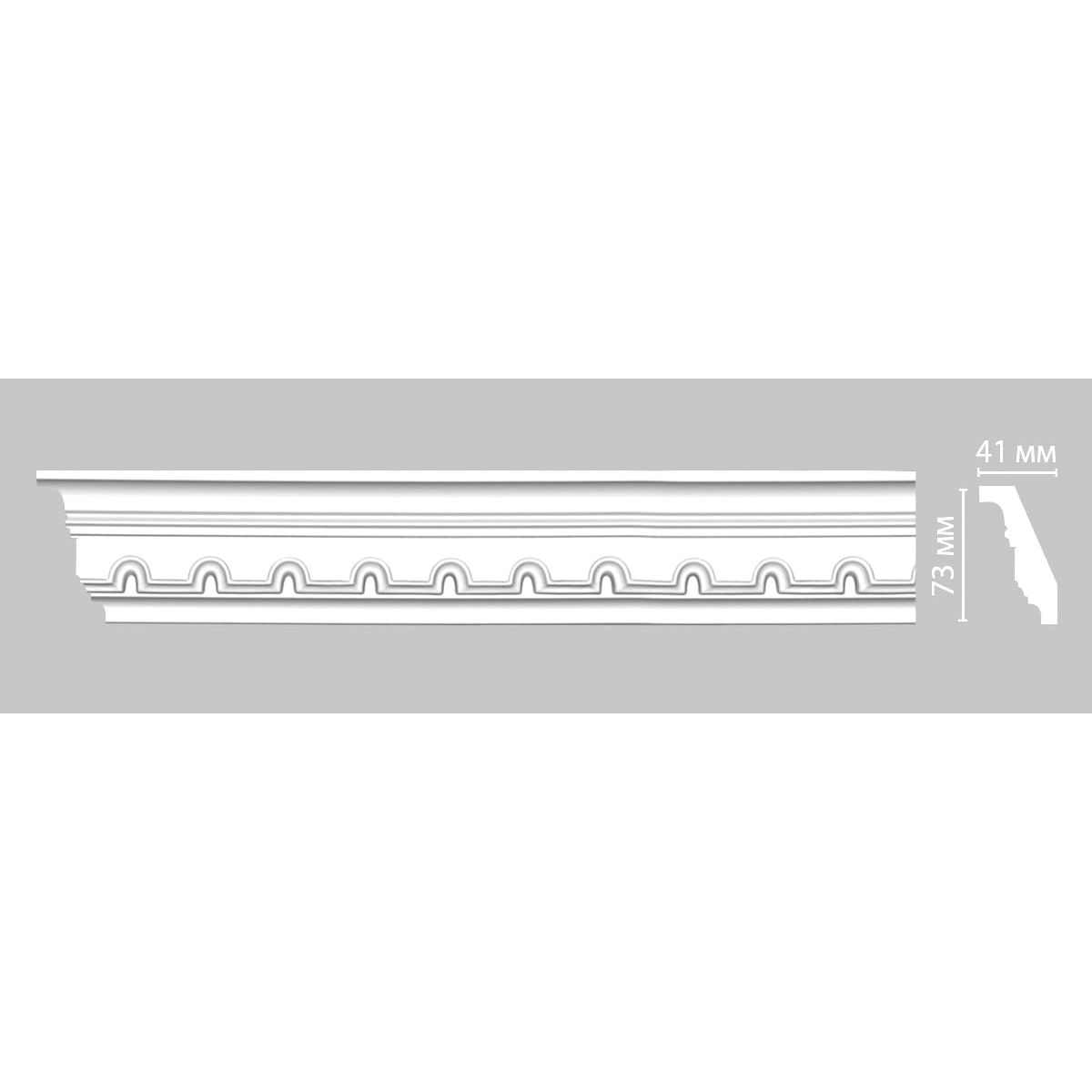 Плинтус потолочный с рисунком Decomaster (Декомастер) 73х41х2400 мм 95112
