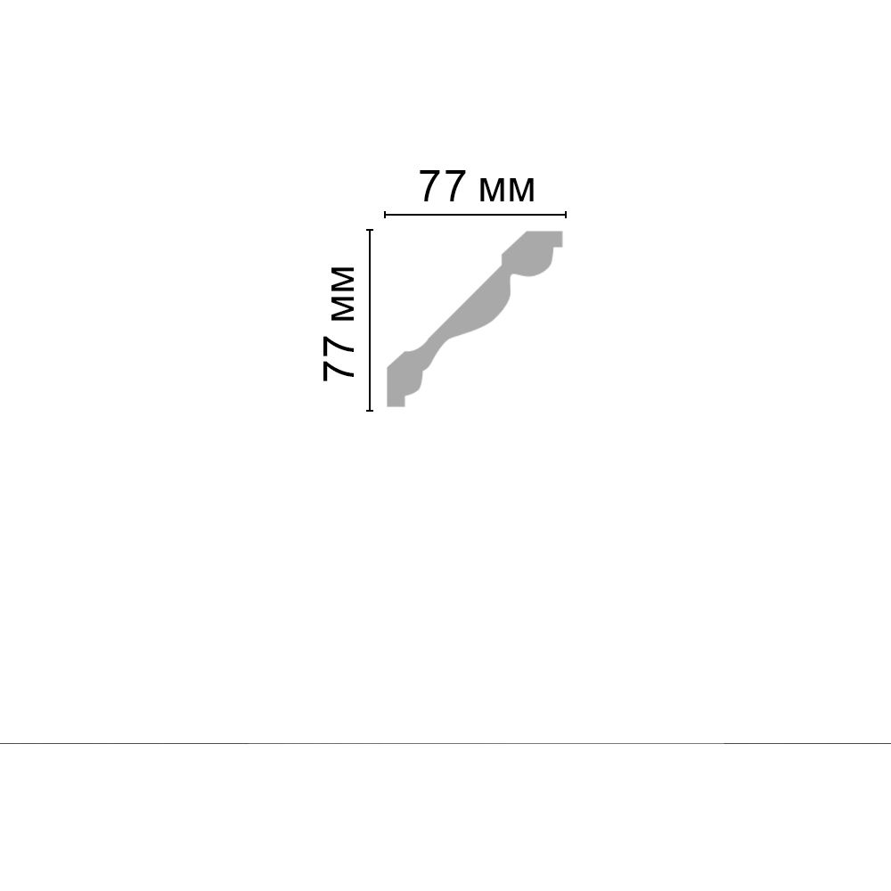 Плинтус Decomaster (Декомастер) 77х77х2000 мм D154B/12 ДМ