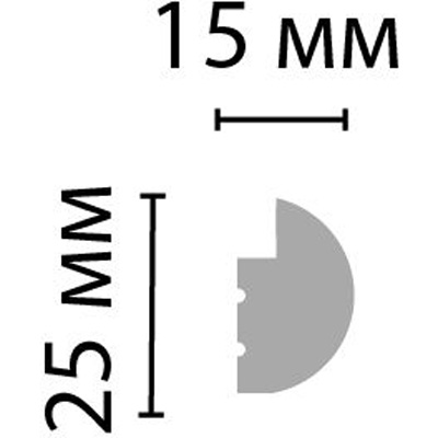 Молдинг Decomaster (Декомастер) 25,4х15х2900 мм D327-1 ДМ