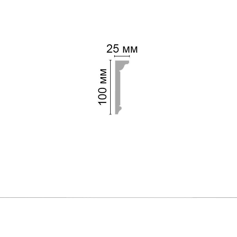 Плинтус Decomaster (Декомастер) 100х25х2000 мм D218ДМ