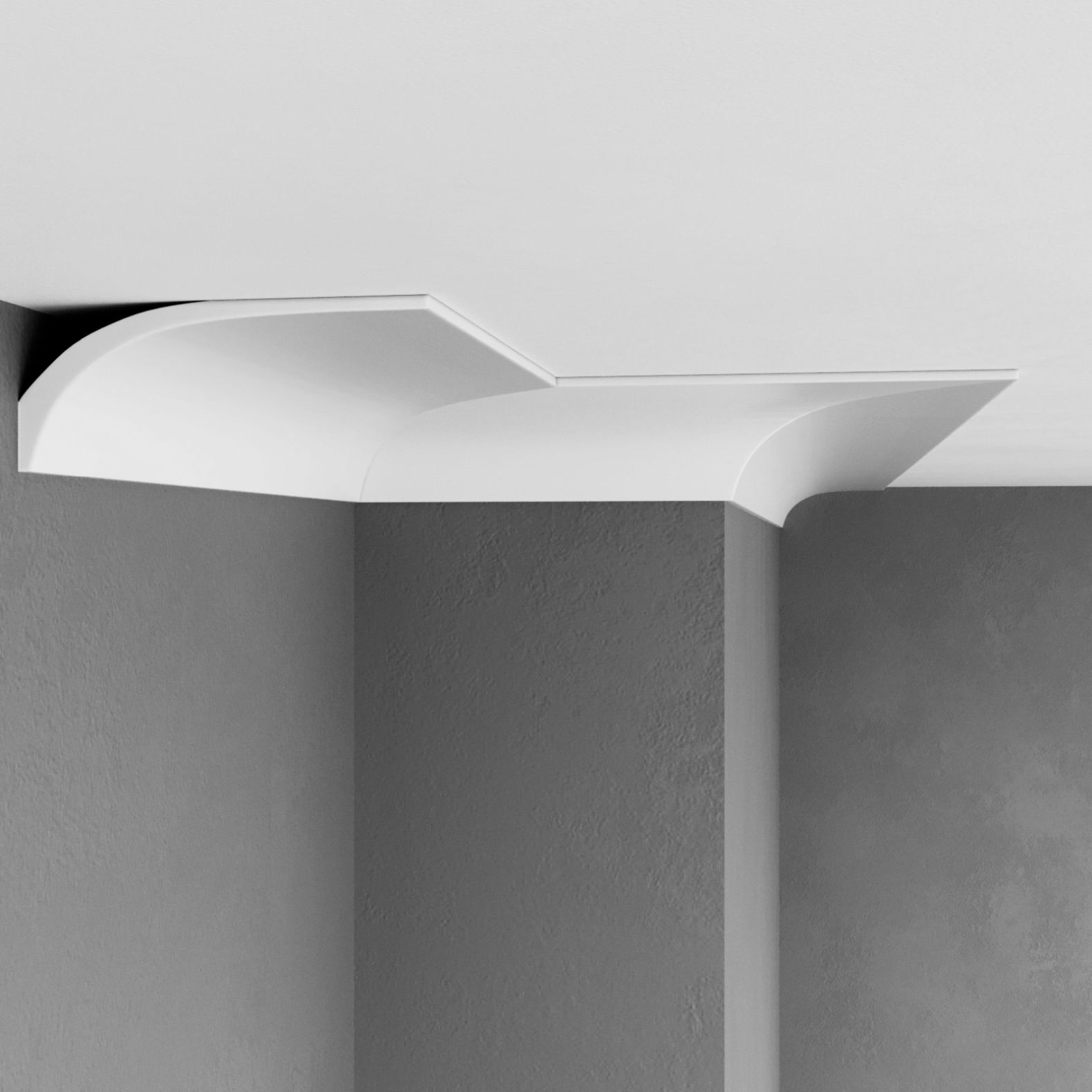 Плинтус потолочный Decomaster (Декомастер) 155х61х2000 мм D313ДМ