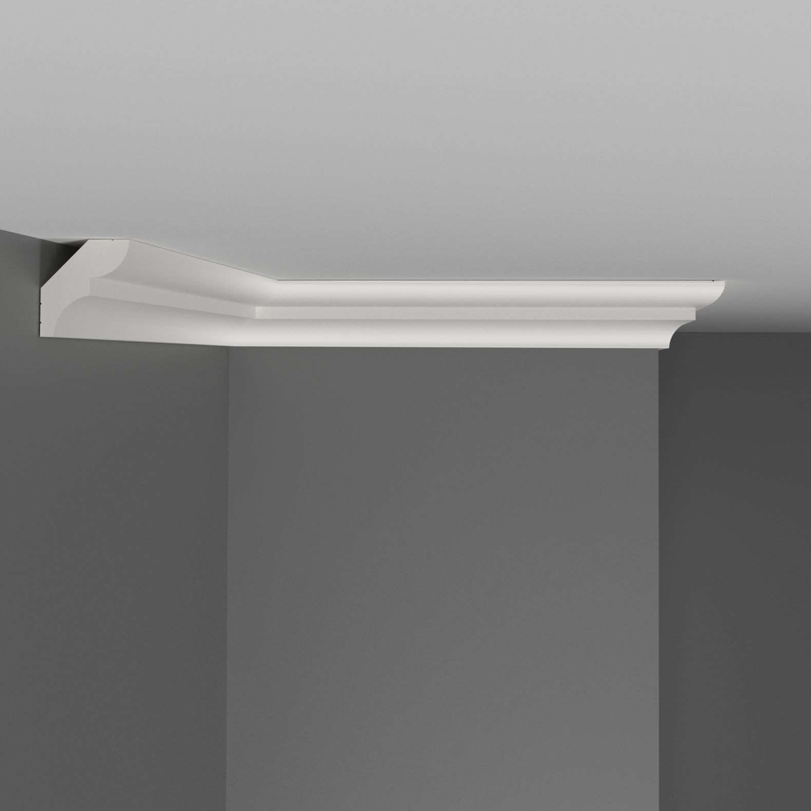 Плинтус потолочный гладкий Decomaster (Декомастер) 28х26х2000 мм D008ДМ